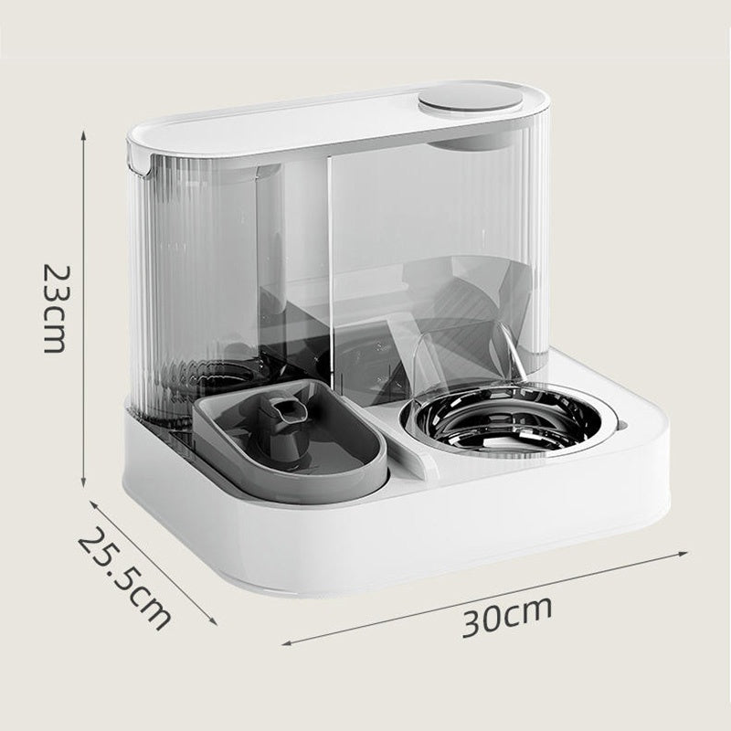 2 In 1 Automatic Cat Feeder Water Dispenser Dry Wet Pet Dog Puppy Food Dispenser
