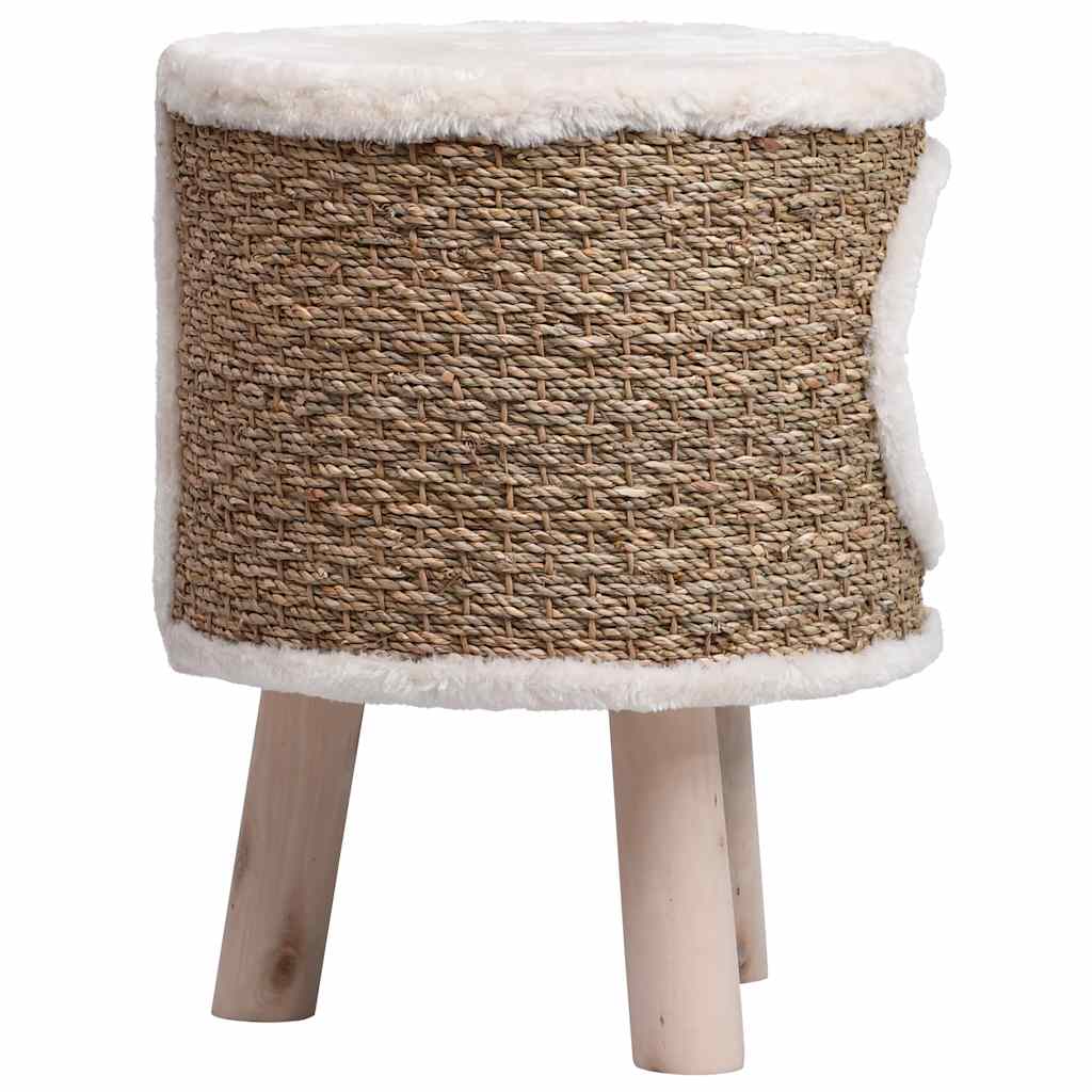 Cat Tree with Wooden Legs 41 cm Seagrass