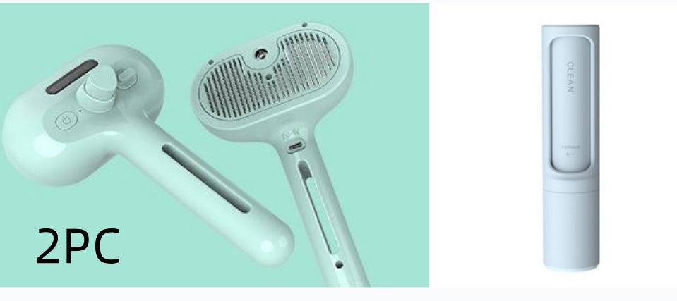 Pet Comb Self Cleaning Pets Hair Remover Brush For Dogs Grooming Tools Dematting Comb Built-in Mist Humidifier Pet Products